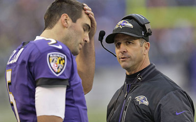 Joe Flacco makes a mistake