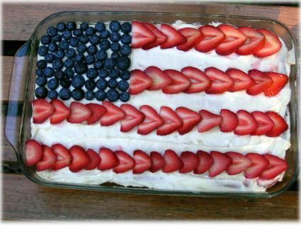 American flag pudding