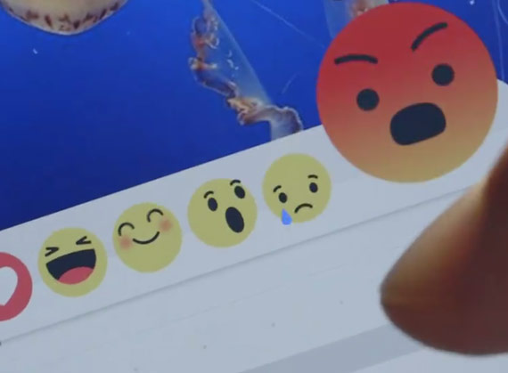 Facebook angry emoji dislike button