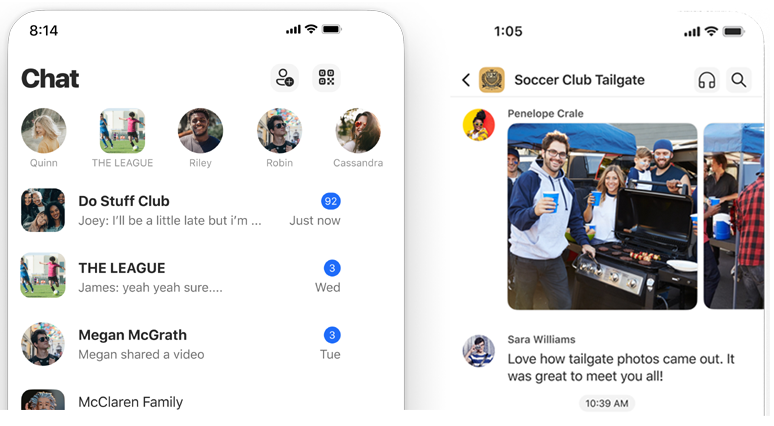 GroupMe chats for sports teams