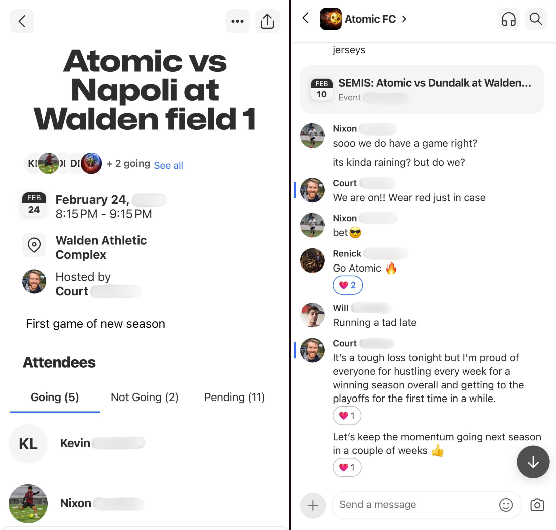 GroupMe for Sports Teams