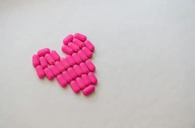 Pink heart pills