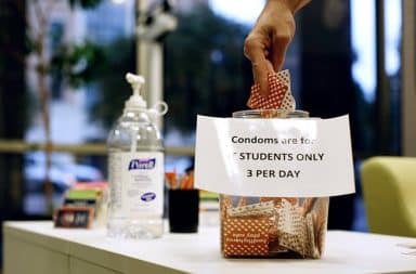 Free condoms at student health center