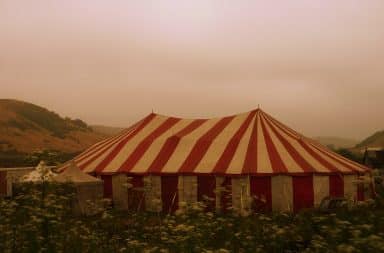 Creepy circus tent