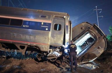 Amtrak train derailed and crashed