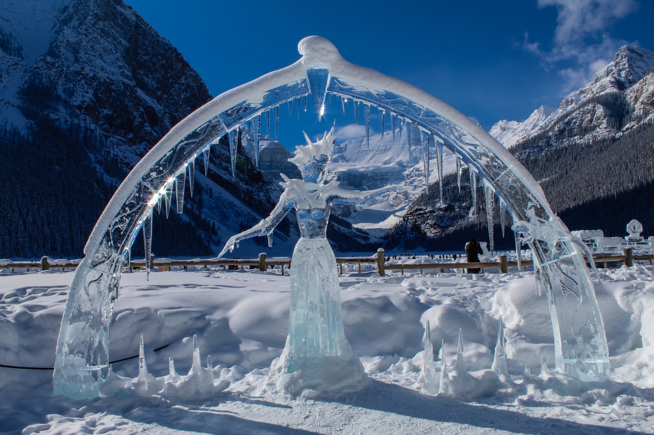 Ice Magic-Lake Louise Winter Festival Tote Bag