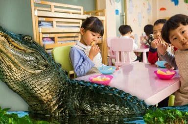 gator in the childcare place! sh*t!