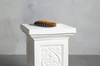 feather on a pedestal