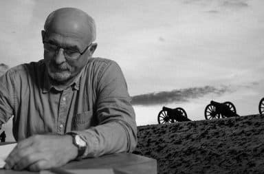 dad writing letters on the civil war battlefield, can you imagine