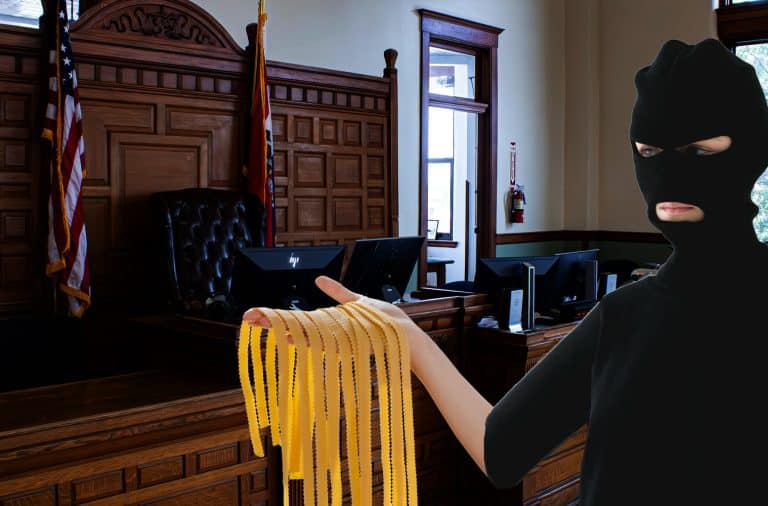 pasta robber in court