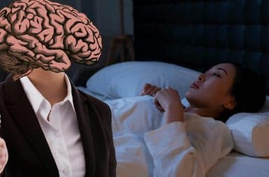 brain host game show sleepy in bed