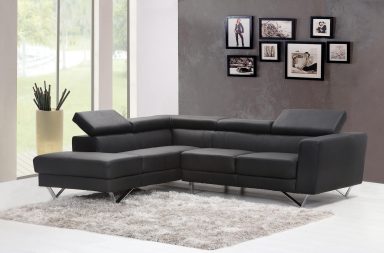 Leather sectional